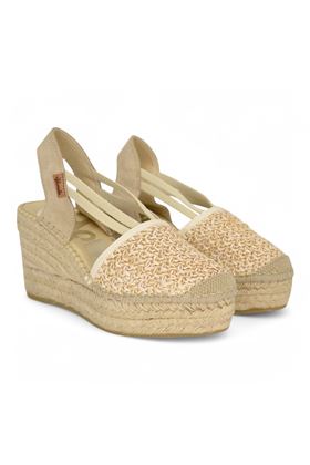 Campesinas in tessuto colore naturale. VIDORRETA | 18400 RAFFIA-RAFFIA